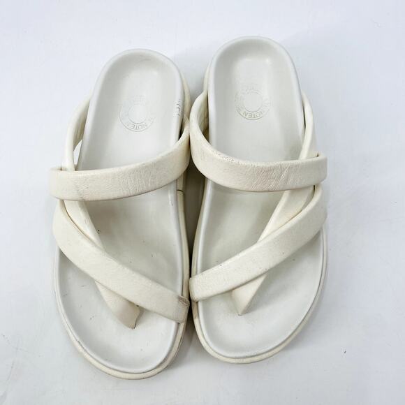 Dries Van Noten White Leather Platform Sneakers - Picture 2 of 7